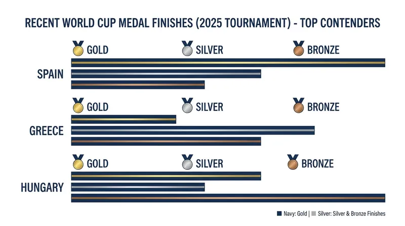 Spain, Greece, and Hungary claimed the podium spots at the previous World Cup Final in Podgorica.
