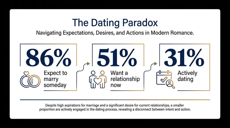 Despite a strong desire for long-term commitment, active participation in the dating market has plummeted.