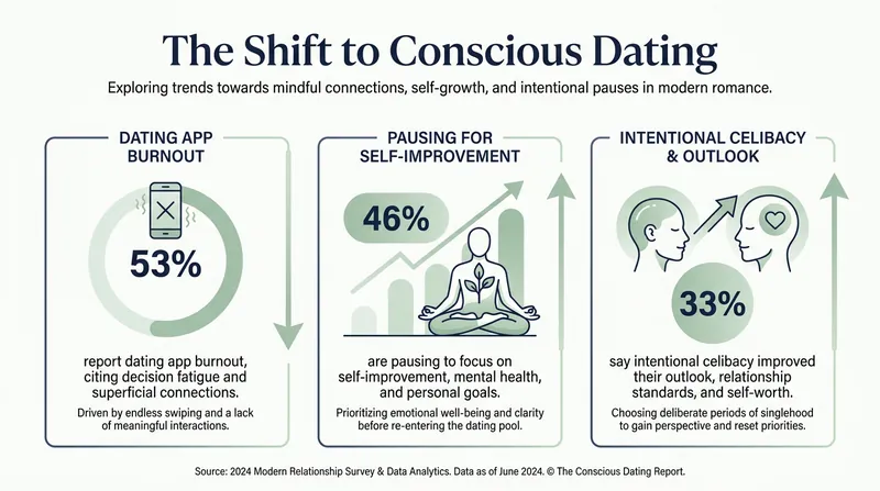 Singles are replacing the chaotic 'swipe culture' with a focus on mental health and emotional maturity.