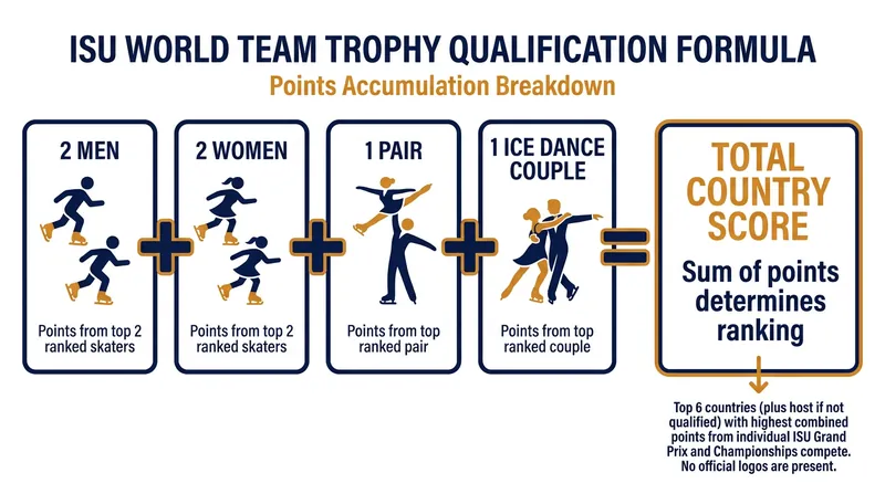 A nation's qualification score is built across all four figure skating disciplines.