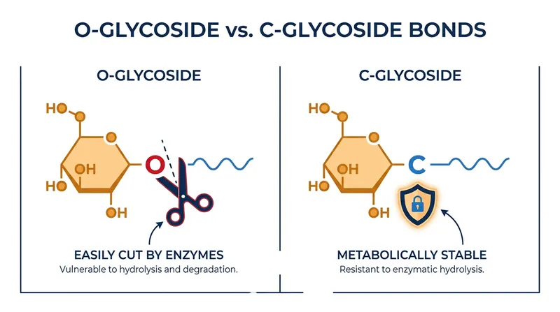 C-glycoside bonds provide the metabolic stability required for SGLT2 inhibitors to survive the digestive system.