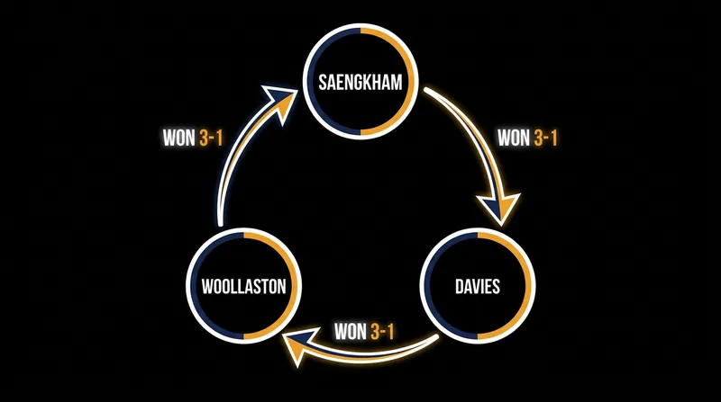 The head-to-head results created a perfect circle, rendering the standard mini-table tiebreaker useless.