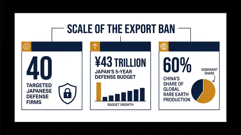 The economic scale of the Sino-Japanese defense supply chain dispute.
