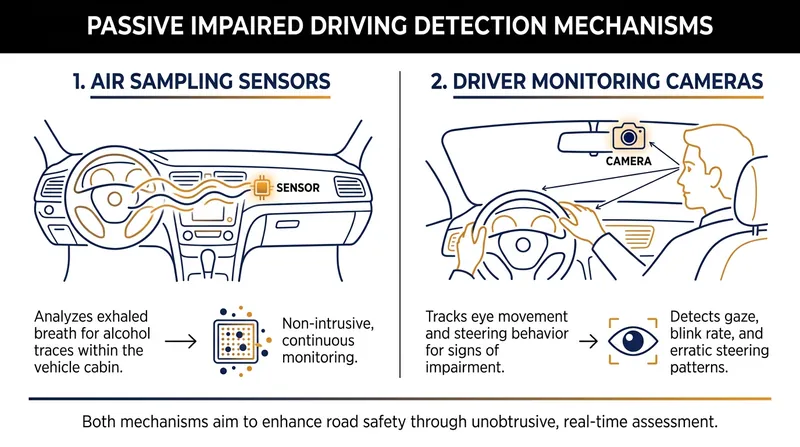 How passive impaired driving prevention technology is designed to work.