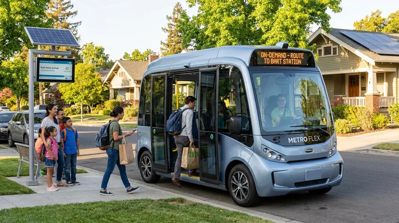 App-based microtransit shuttles are helping commuters bridge the gap between their homes and major rail hubs.