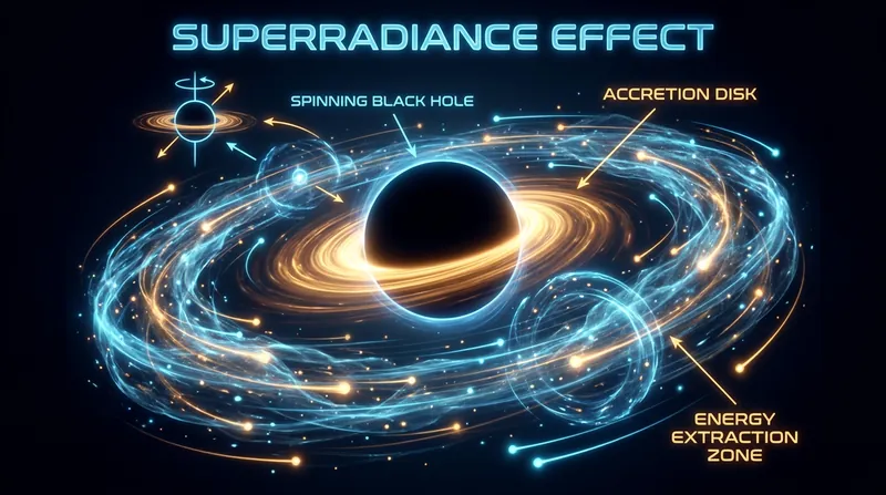 Through superradiance, a spinning black hole can transfer its rotational energy to surrounding ultralight particles, creating a dense 'dark dress'.