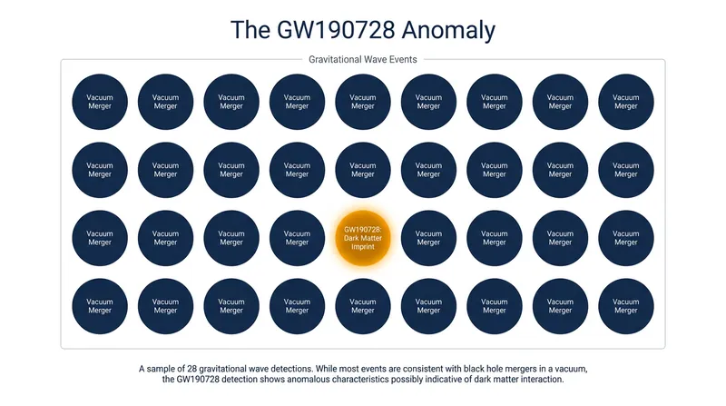 Out of 28 clear signals analyzed from the LVK network, only GW190728 showed signs of a dark matter halo.
