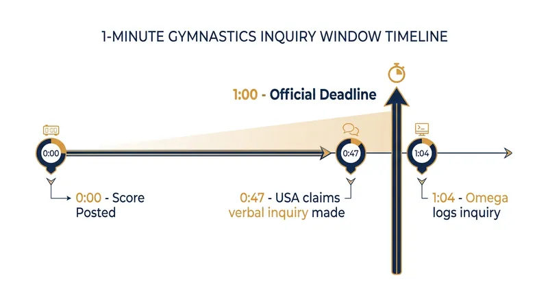 The timeline of the disputed four seconds that ultimately decided the bronze medal.