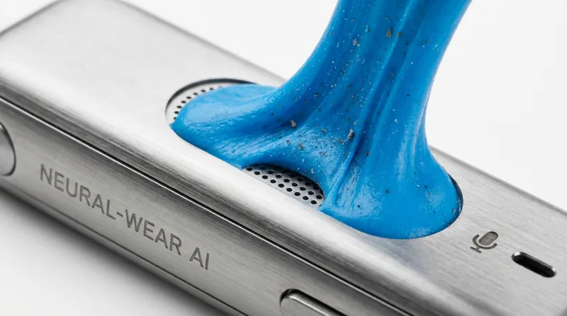 Specialized cleaning putty extracts debris from recessed microphone arrays without pushing it deeper into the device.
