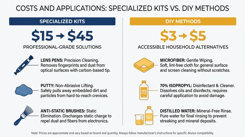 A breakdown of the tools and average costs associated with both maintenance strategies.