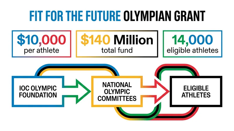 The $140 million fund will be distributed through National Olympic Committees starting in 2027.