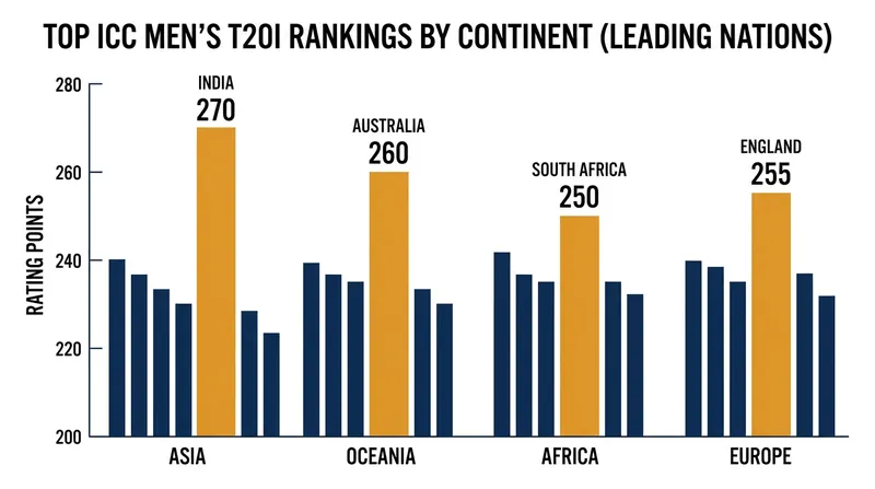 The highest-ranked eligible nations from four continents at the end of 2026 will secure automatic qualification for the men's tournament.
