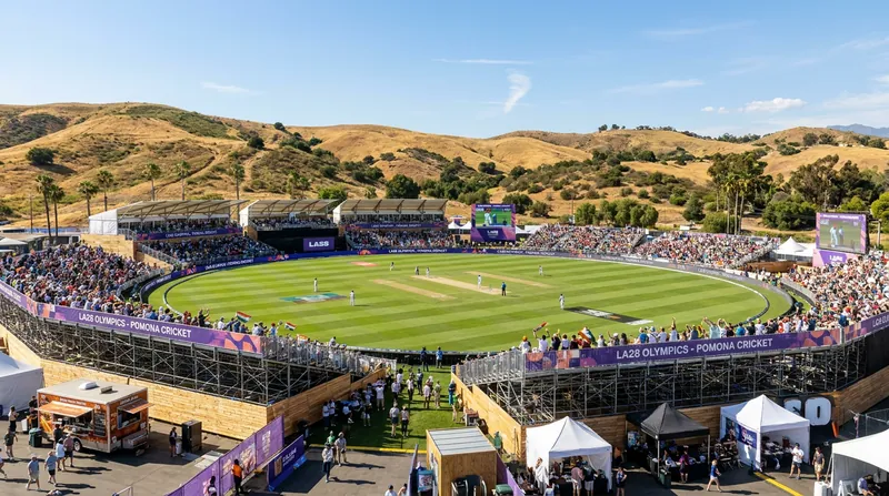 All 28 matches across the men's and women's tournaments will be played at a purpose-built cricket venue in Pomona, California.