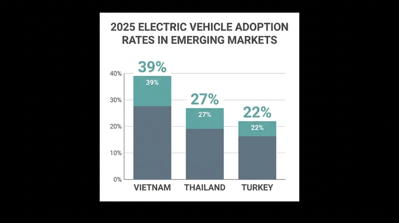 Emerging markets are experiencing rapid EV adoption, driven by affordable models and local industrial policies.