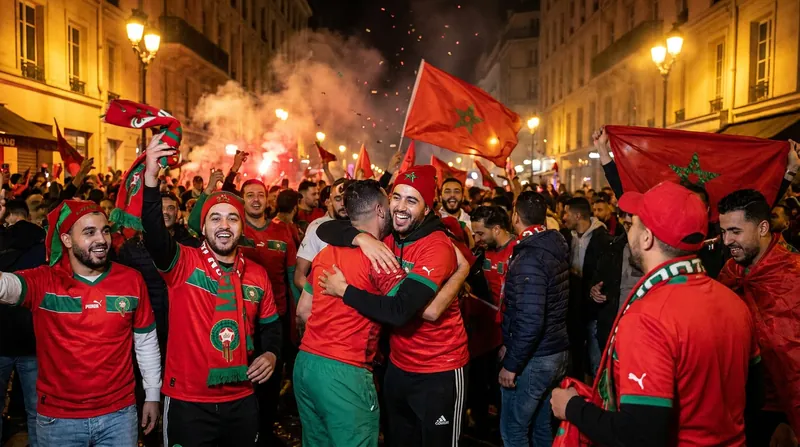 Joyous celebrations erupted across the Moroccan diaspora, with fans taking to the streets in cities like Amsterdam to mark the historic win.