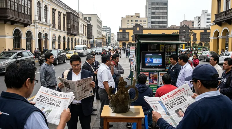 Voters in Lima react to the final vote count, which confirmed a deeply polarized electorate.