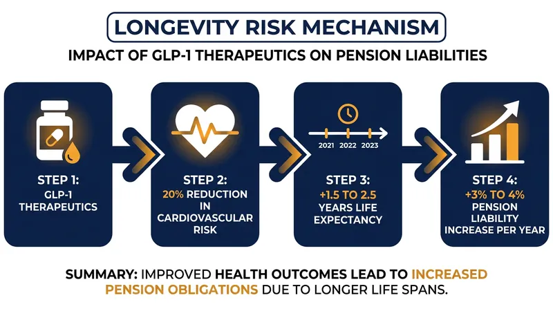 How medical breakthroughs translate into financial liabilities for defined benefit pension plans.
