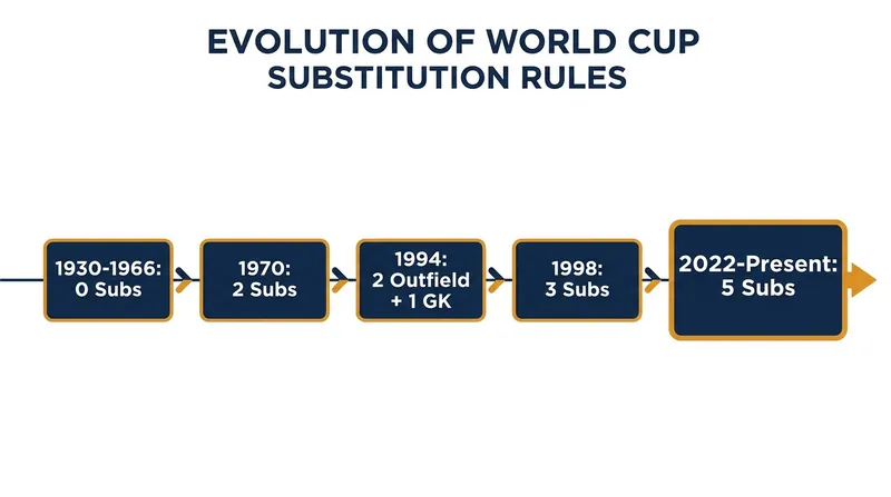 The gradual expansion of the substitution rule by the International Football Association Board (IFAB).