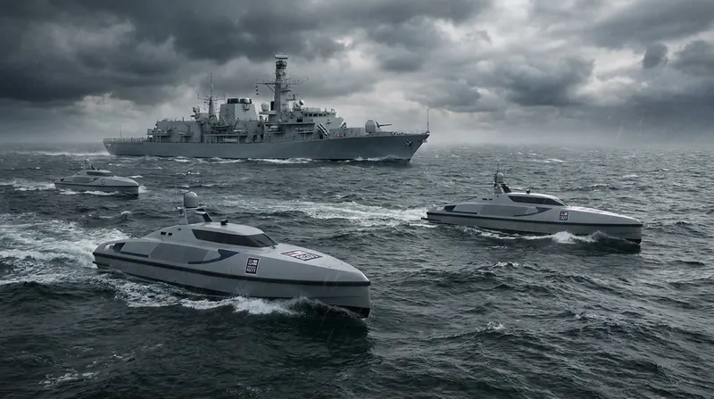 The plan envisions a 'hybrid navy' where traditional warships act as command hubs for autonomous vessels.
