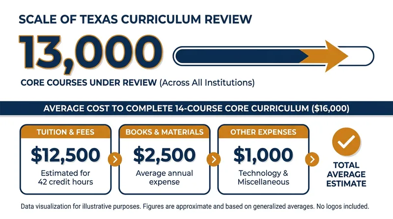 The financial footprint of the Texas core curriculum.