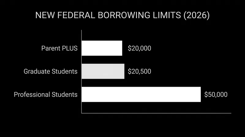 New annual borrowing caps across different federal loan categories.