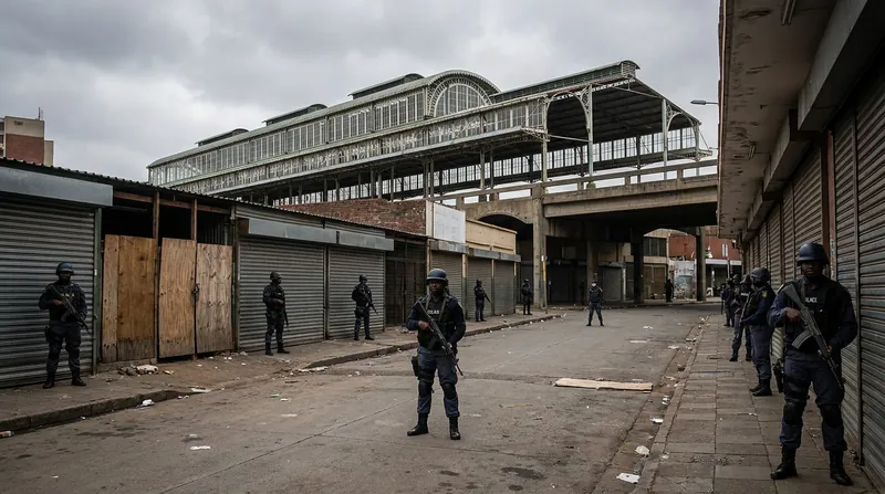 South African police deployed across major cities to prevent looting and violence as the unofficial deadline arrived.