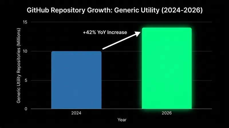 The surge in open-source utility libraries correlates directly with enterprise AI restrictions.