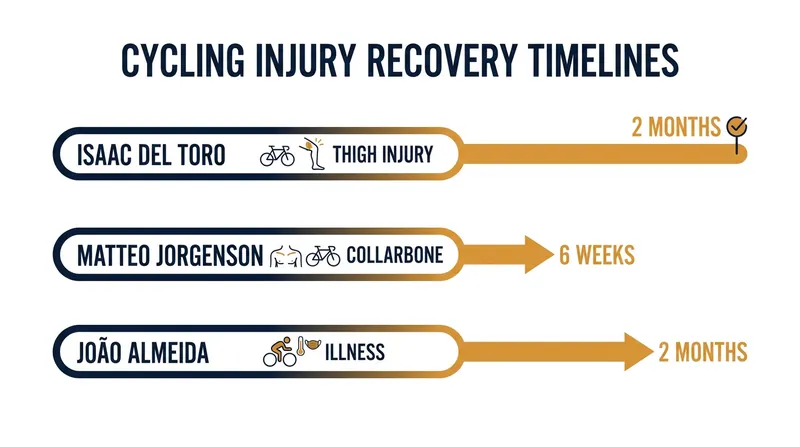 Key WorldTour riders have successfully completed their rehabilitation timelines ahead of the summer peak.
