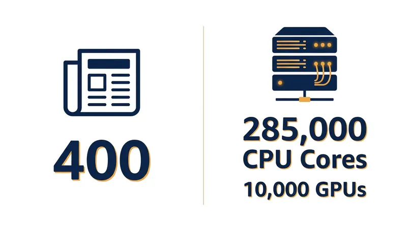 The legal challenges highlight both the volume of publishers involved and the massive computing infrastructure required for AI training.