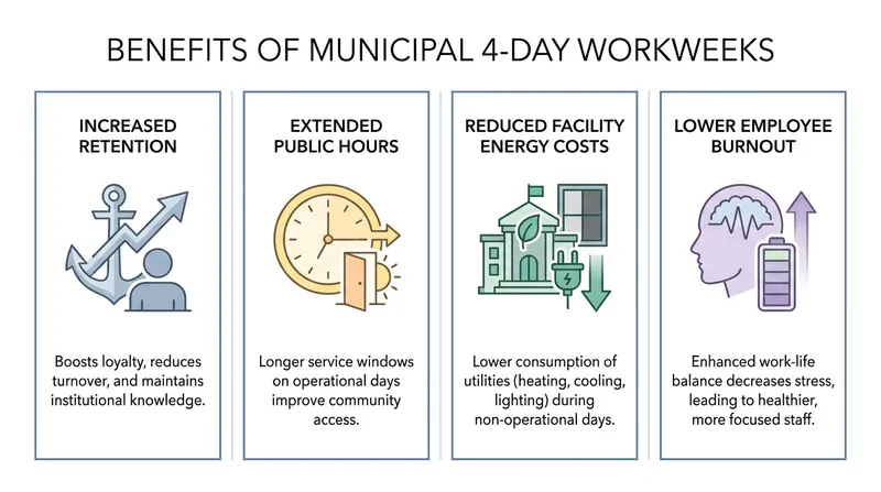 City managers report multiple operational benefits beyond simply retaining staff.