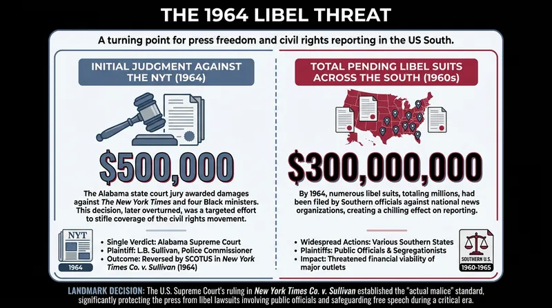 The Sullivan precedent was established to protect the press from a coordinated wave of bankrupting lawsuits in the 1960s.