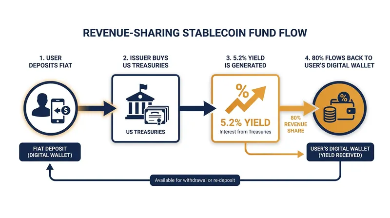 How revenue-sharing stablecoins pass the risk-free rate back to the consumer.
