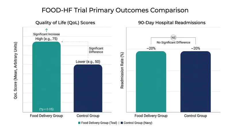 While food deliveries did not significantly reduce short-term hospital readmissions, they drove a major improvement in patients' quality of life.