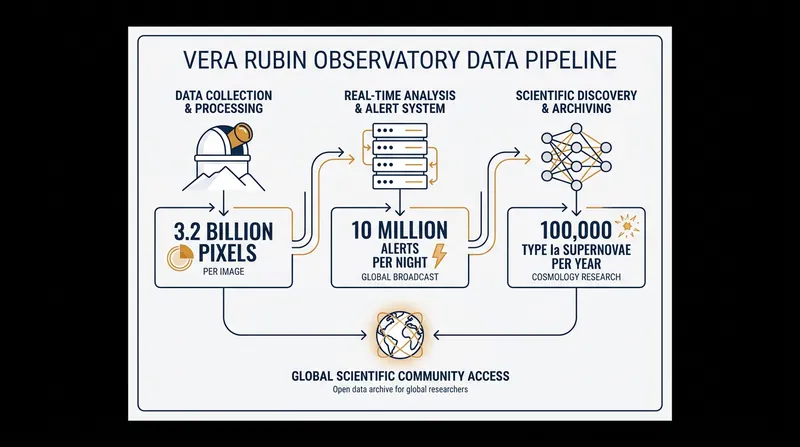 The sheer volume of data produced by the LSST requires AI to filter and classify astronomical events in real time.