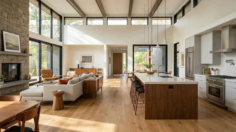Without the structural constraints of a steel undercarriage, interior designers can create expansive, open-concept living spaces.
