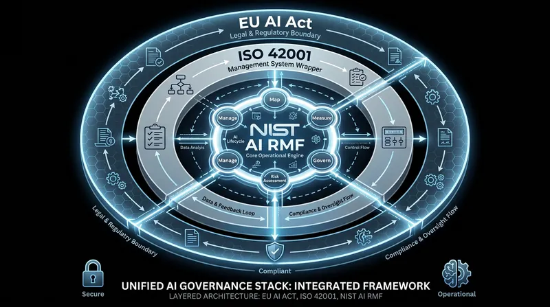 How mature enterprises integrate all three frameworks into a single compliance pipeline.
