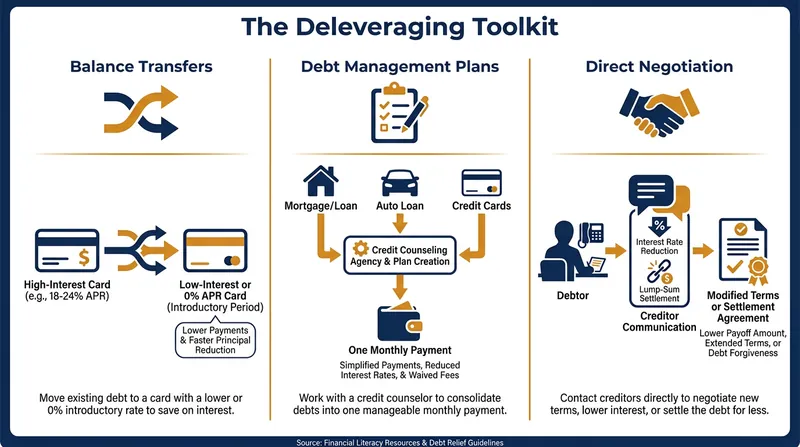 Financial planners recommend shifting from passive repayment to active debt management strategies.
