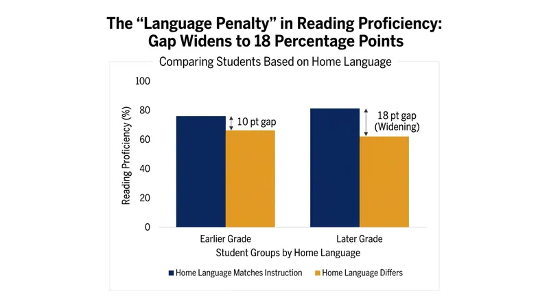 Students taught in unfamiliar languages face a widening gap in reading proficiency.