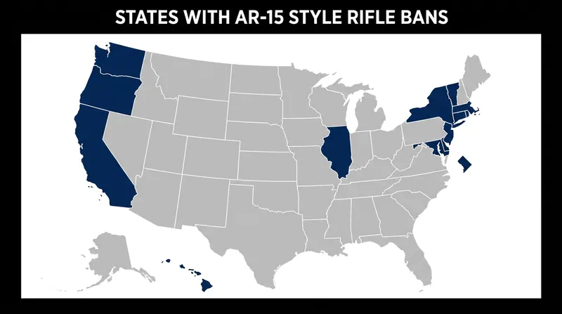 Over a dozen states currently enforce bans on certain semi-automatic rifles.