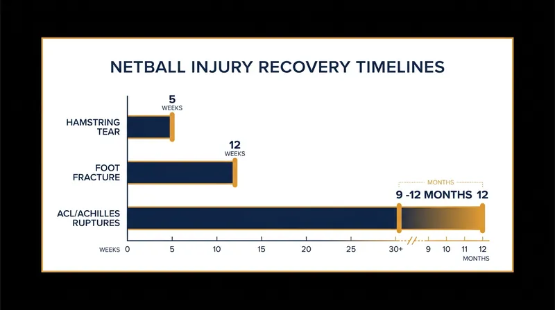 Expected recovery timelines for the severe injuries currently impacting domestic netball leagues.