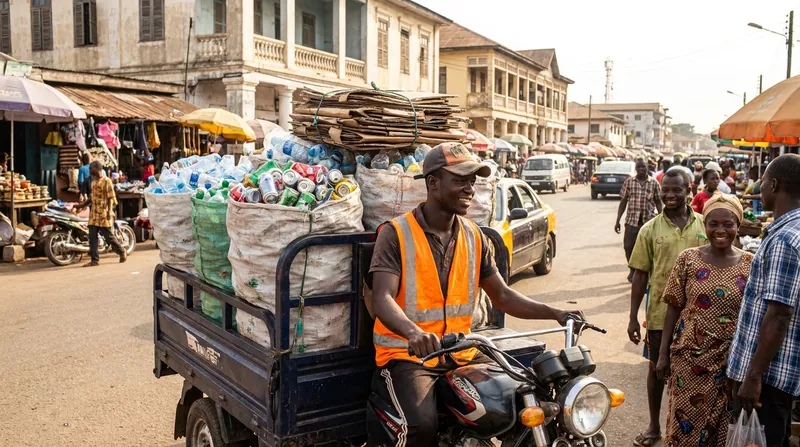 In Freetown, migrant youth are employed in micro-enterprises that clear waste from drainage systems, reducing flood risks.
