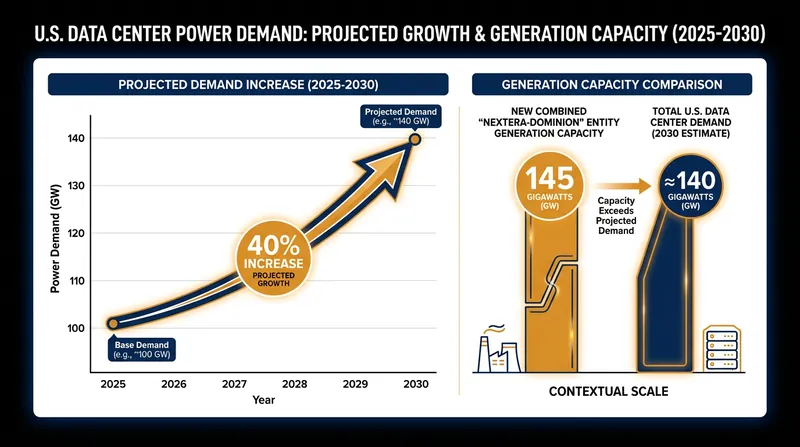The combined entity will wield 145 gigawatts of capacity to meet a projected 40% surge in data center demand by 2030.