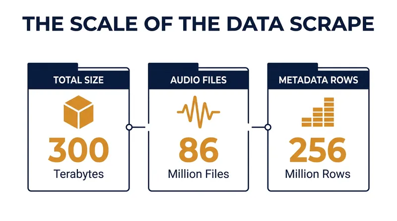 The Anna's Archive dataset represents roughly 99.6 percent of all listening activity on Spotify.