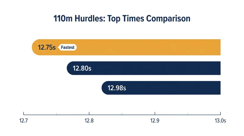 How Tharp's 12.75 compares to previous world and collegiate benchmarks.