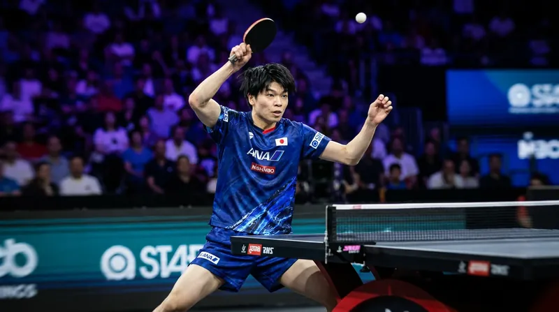 Yuta Tanaka resorted to spectacular defensive lobs and 'snake' returns to stay in the rallies.