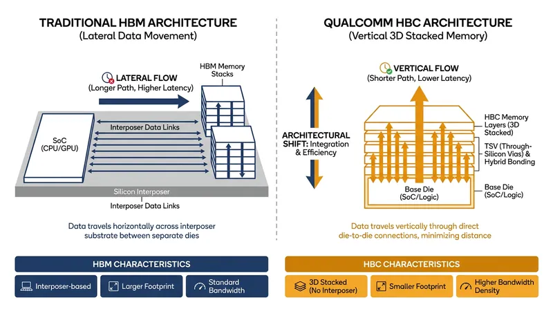 High-Bandwidth Compute (HBC) physically stacks memory vertically to eliminate lateral data bottlenecks.