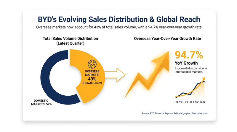 International markets have become the primary growth engine for BYD as domestic demand softens.