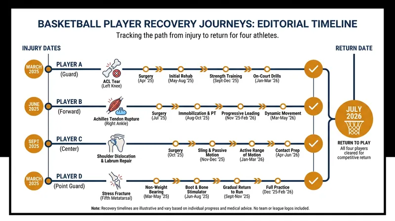 The grueling 12-to-15 month recovery timelines for ACL and Achilles injuries.