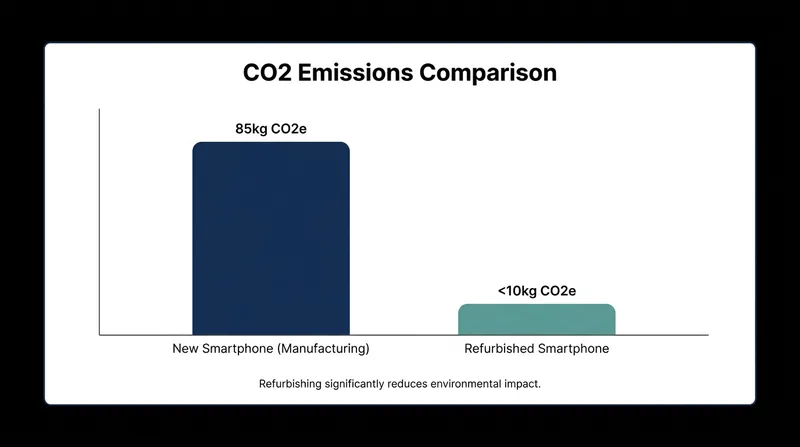 The environmental impact of extending device lifespans through refurbishment.