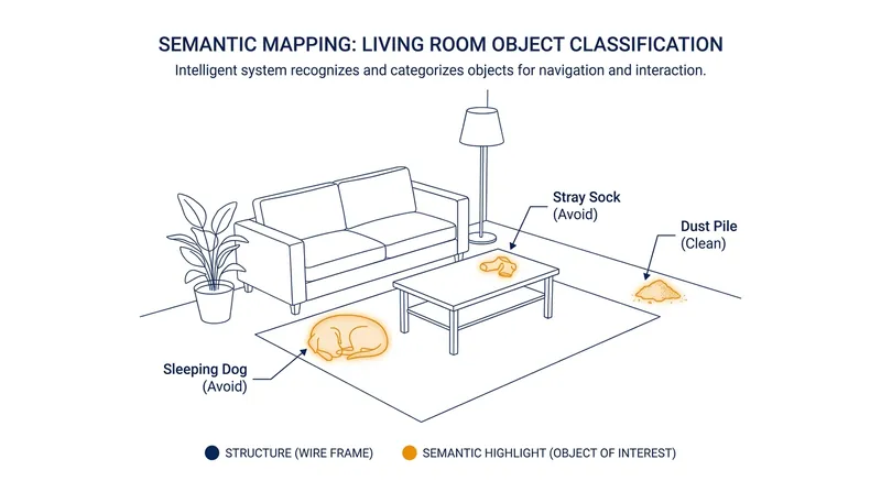 Unlike older models that just saw obstacles, 2026 robots use semantic mapping to understand exactly what is in front of them.